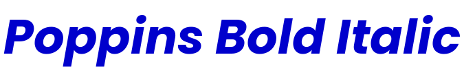 Poppins Bold Italic шрифт